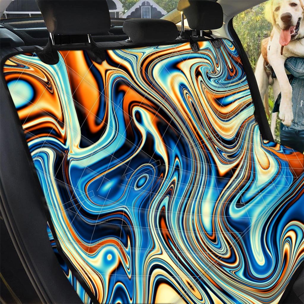 Abstract Wavy Psychedelic Pet Car Seat Cover-grizzshop