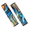 Abstract Wavy Psychedelic Seat Belt Cover-grizzshop