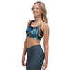 Abstract Wavy Psychedelic Sports Bra-grizzshop