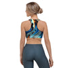 Abstract Wavy Psychedelic Sports Bra-grizzshop