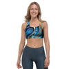 Abstract Wavy Psychedelic Sports Bra-grizzshop