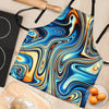 Abstract Wavy Psychedelic Women's Apron-grizzshop