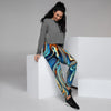 Abstract Wavy Psychedelic Women's Joggers-grizzshop