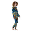 Abstract Wavy Psychedelic Women's Pajamas-grizzshop