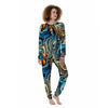 Abstract Wavy Psychedelic Women's Pajamas-grizzshop