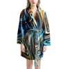 Abstract Wavy Psychedelic Women's Robe-grizzshop