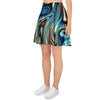 Abstract Wavy Psychedelic Women's Skirt-grizzshop