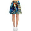 Abstract Wavy Psychedelic Women's Skirt-grizzshop