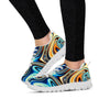 Abstract Wavy Psychedelic Women's Sneakers-grizzshop