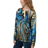 Abstract Wavy Psychedelic Women's Sweatshirt-grizzshop