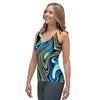 Abstract Wavy Psychedelic Women's Tank Top-grizzshop