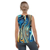 Abstract Wavy Psychedelic Women's Tank Top-grizzshop