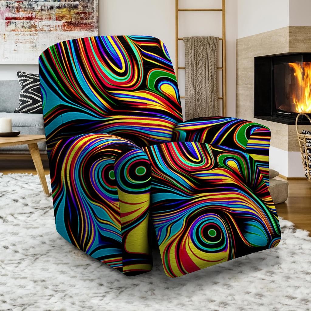 Abstract Wavy Recliner Cover-grizzshop