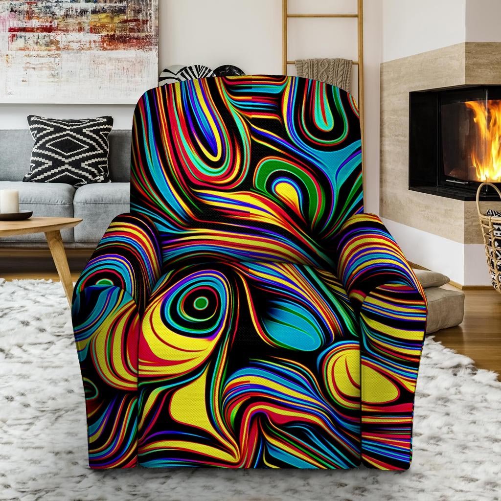 Abstract Wavy Recliner Cover-grizzshop