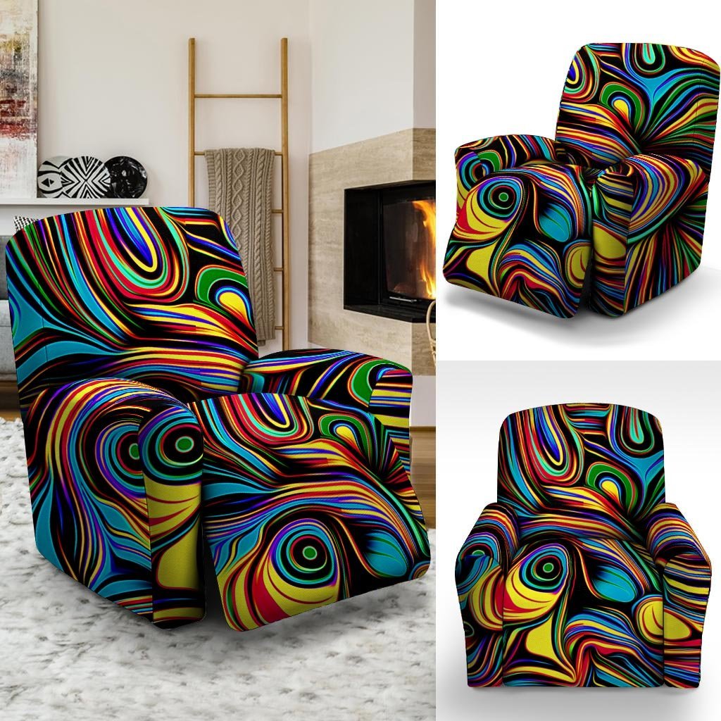 Abstract Wavy Recliner Cover-grizzshop