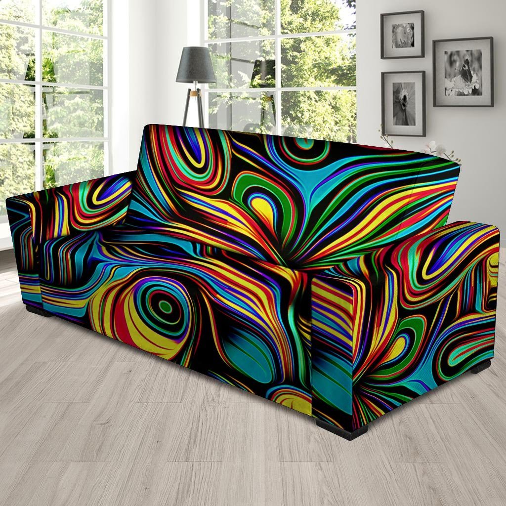 Abstract Wavy Sofa Cover-grizzshop