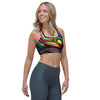 Abstract Wavy Sports Bra-grizzshop