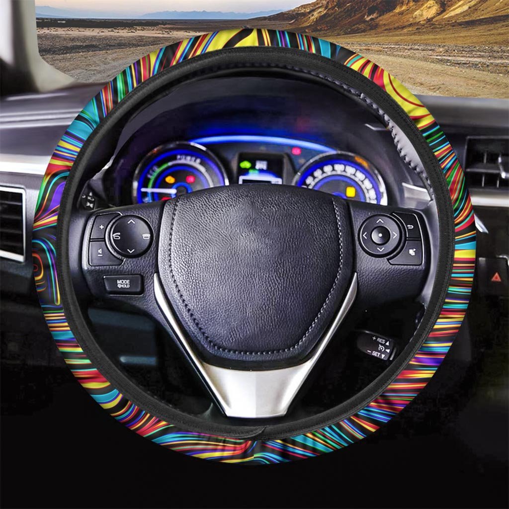 Abstract Wavy Steering Wheel Cover-grizzshop