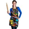 Abstract Wavy Women's Apron-grizzshop