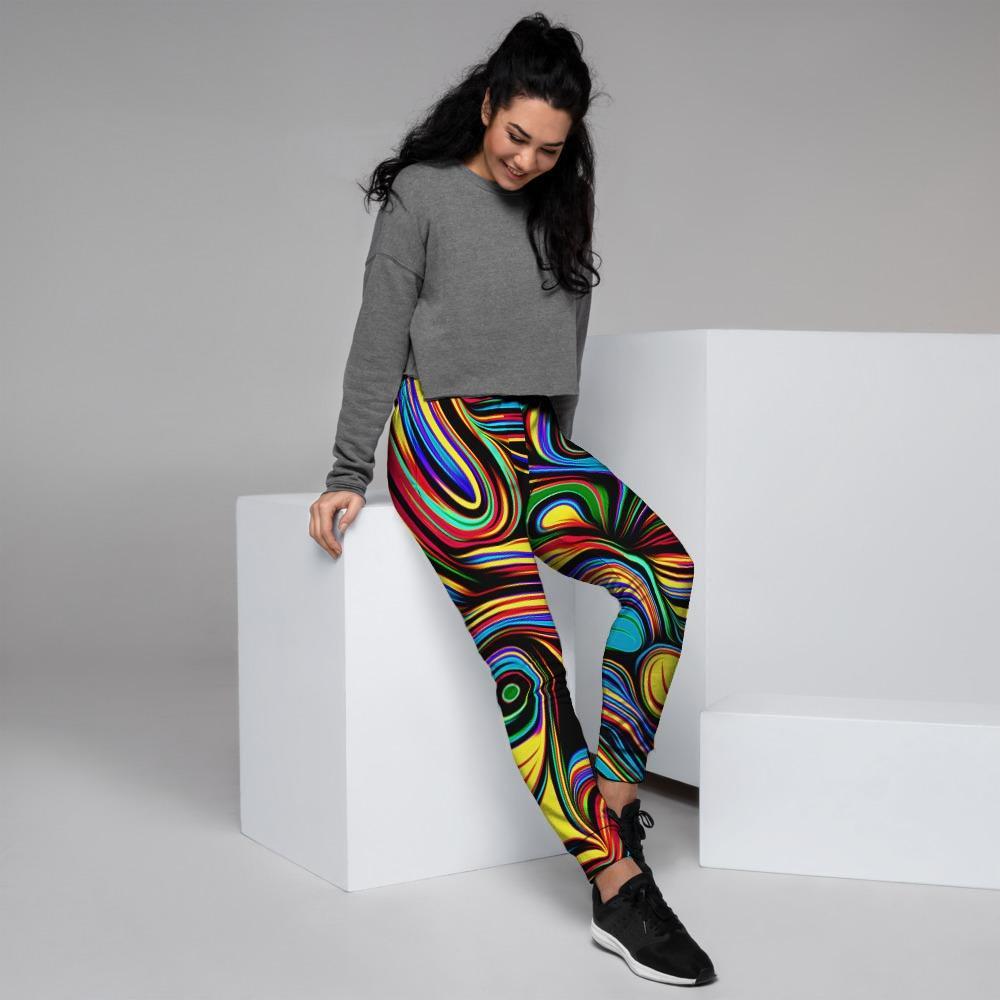 Abstract Wavy Women's Joggers-grizzshop