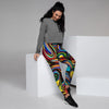 Abstract Wavy Women's Joggers-grizzshop