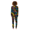 Abstract Wavy Women's Pajamas-grizzshop