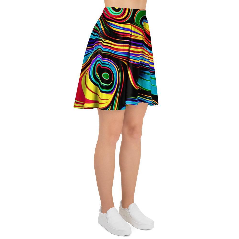 Abstract Wavy Women's Skirt-grizzshop