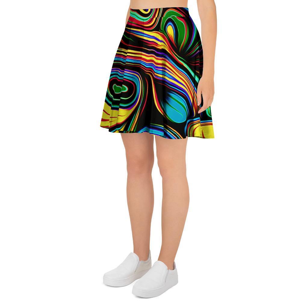 Abstract Wavy Women's Skirt-grizzshop