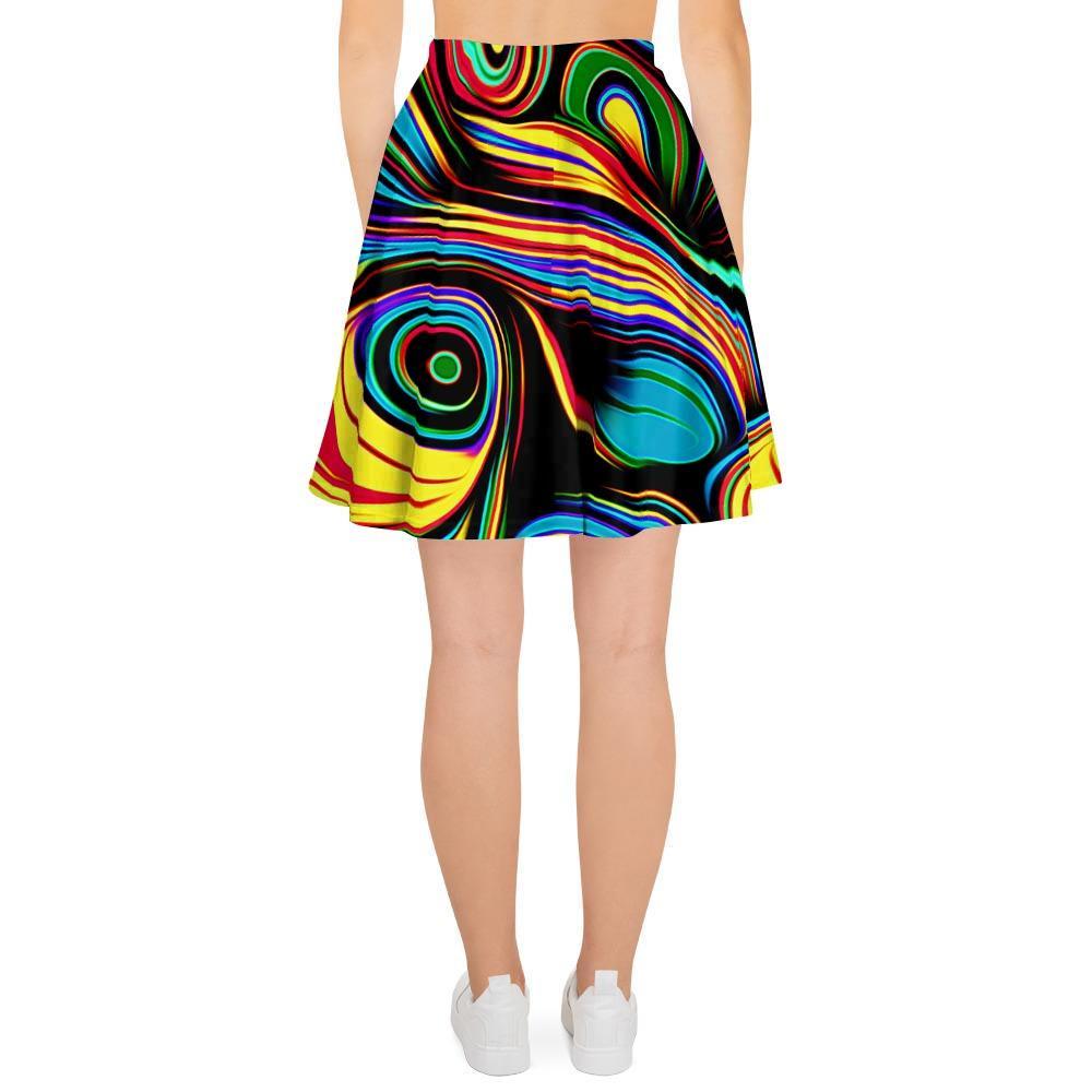 Abstract Wavy Women's Skirt-grizzshop