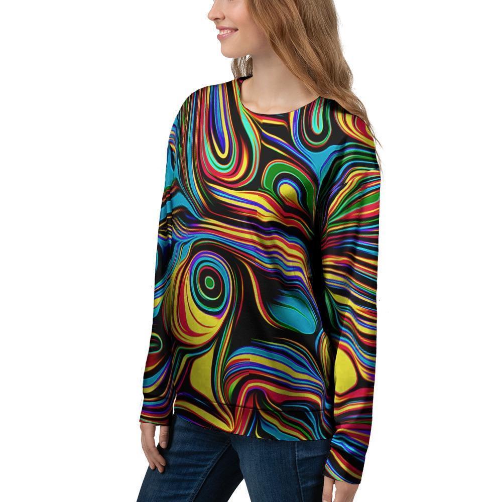 Abstract Wavy Women's Sweatshirt-grizzshop