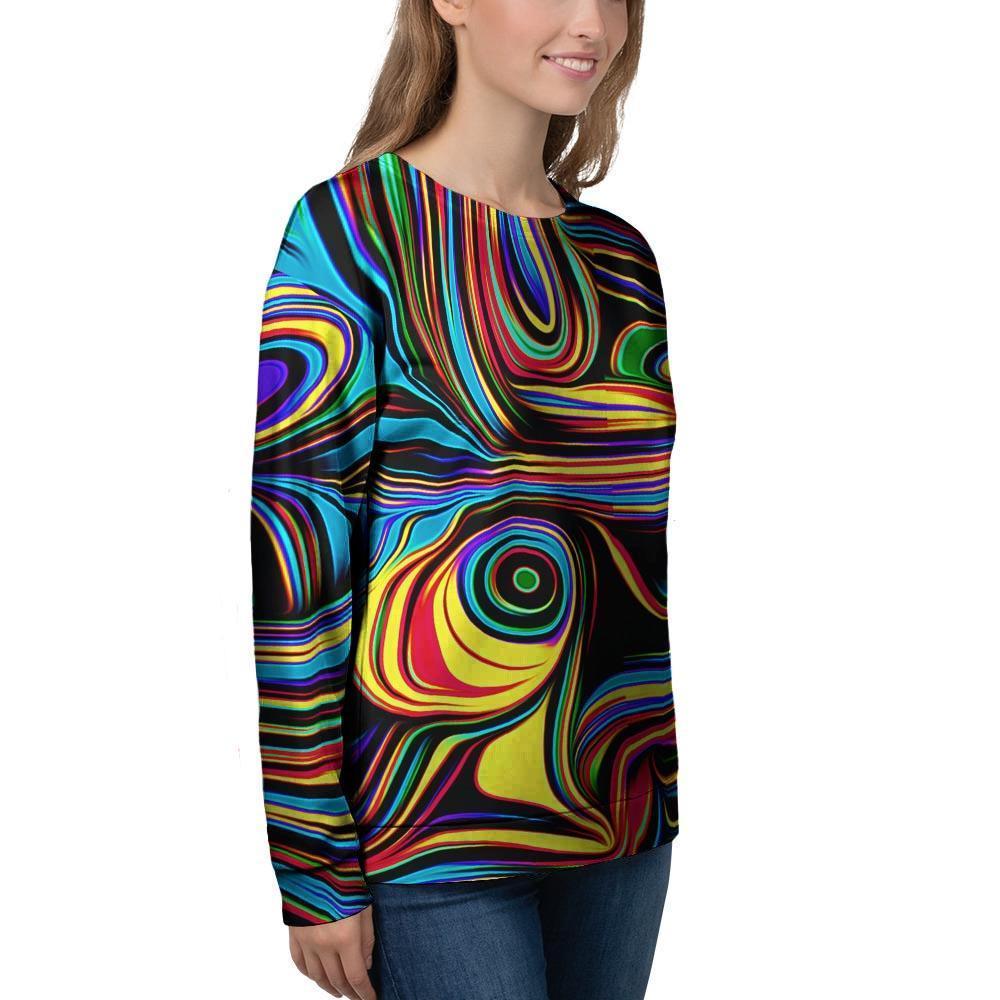 Abstract Wavy Women's Sweatshirt-grizzshop