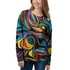 Abstract Wavy Women's Sweatshirt-grizzshop