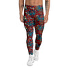 Abstract Wolf Fairy Tale Tattoo Print Pattern Men's Leggings-grizzshop