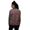 Abstract Wolf Fairy Tale Tattoo Print Pattern Women's Bomber Jacket-grizzshop