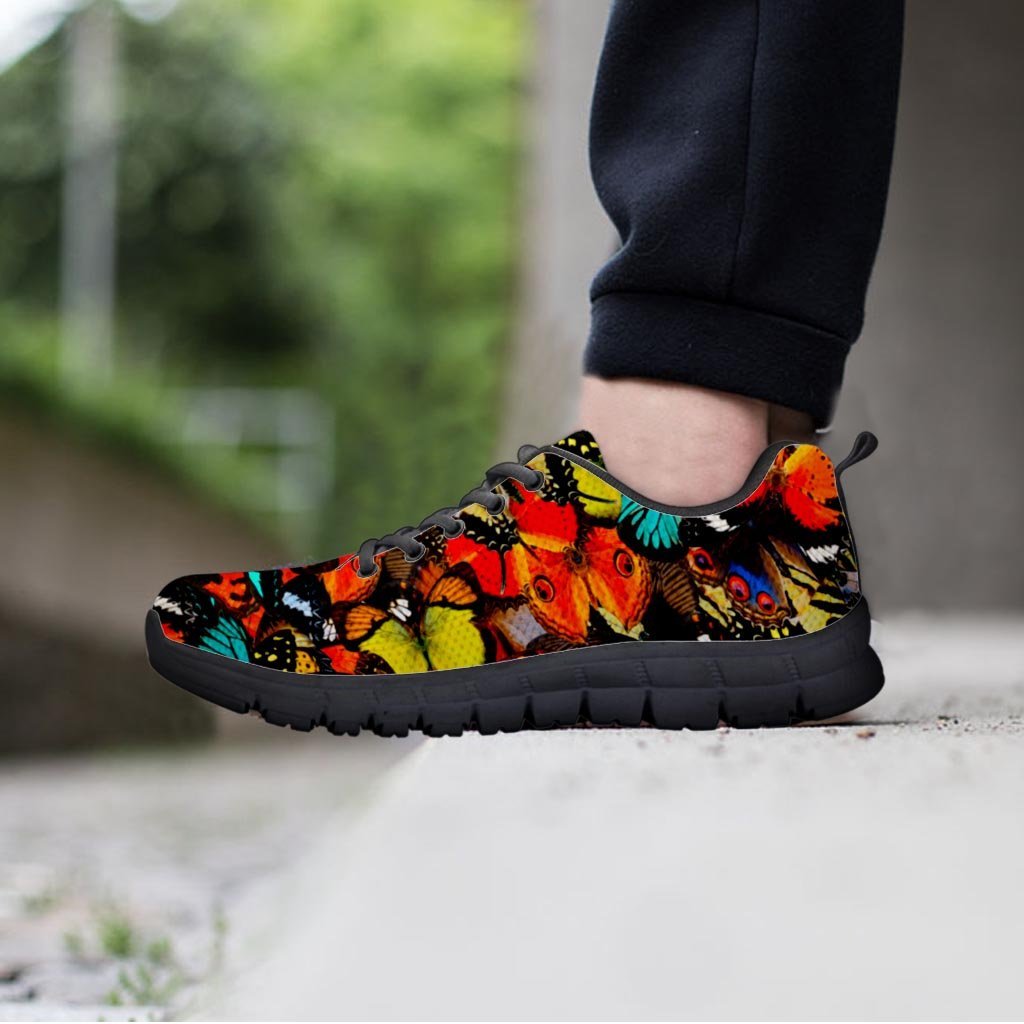 Abstract Colorful Butterfly Print Men's Sneakers-grizzshop