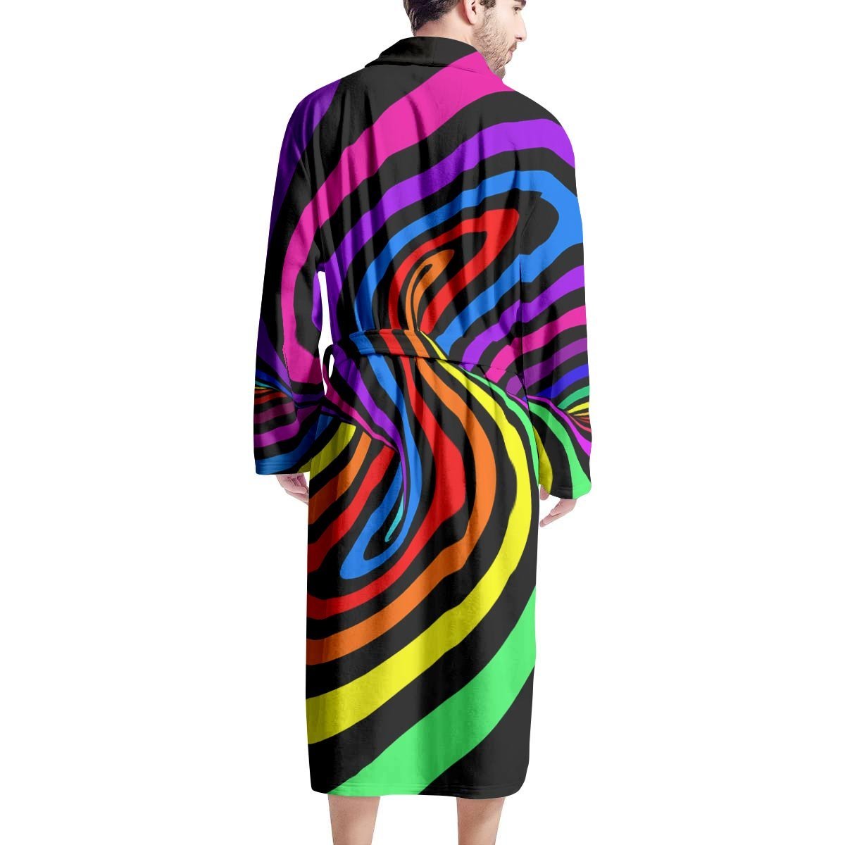 Abstract Colorful Psychedelic Men's Robe-grizzshop