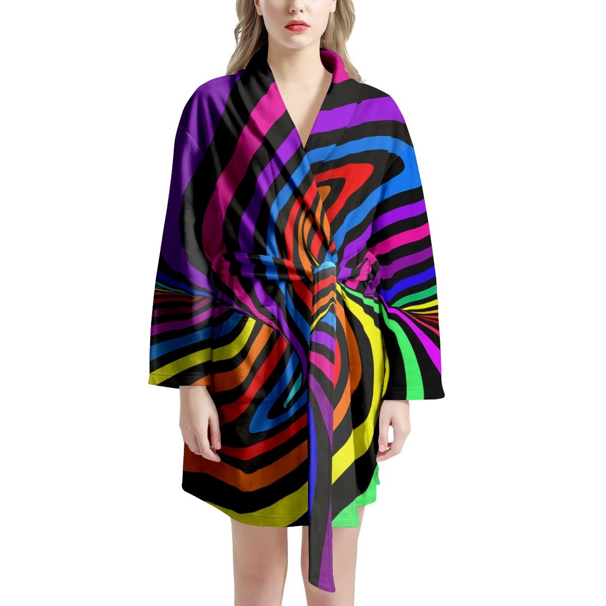 Abstract Colorful Psychedelic Women's Robe-grizzshop