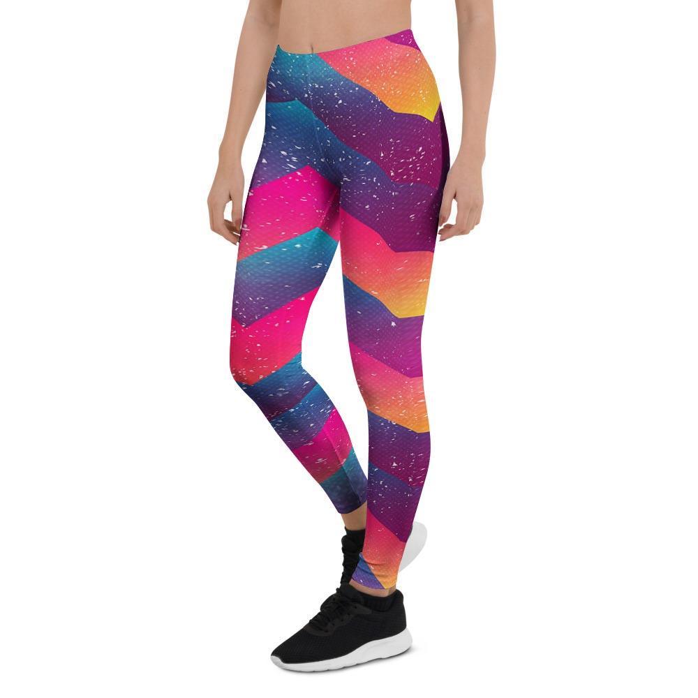 Abstract Geometric Grunge Women's Leggings-grizzshop