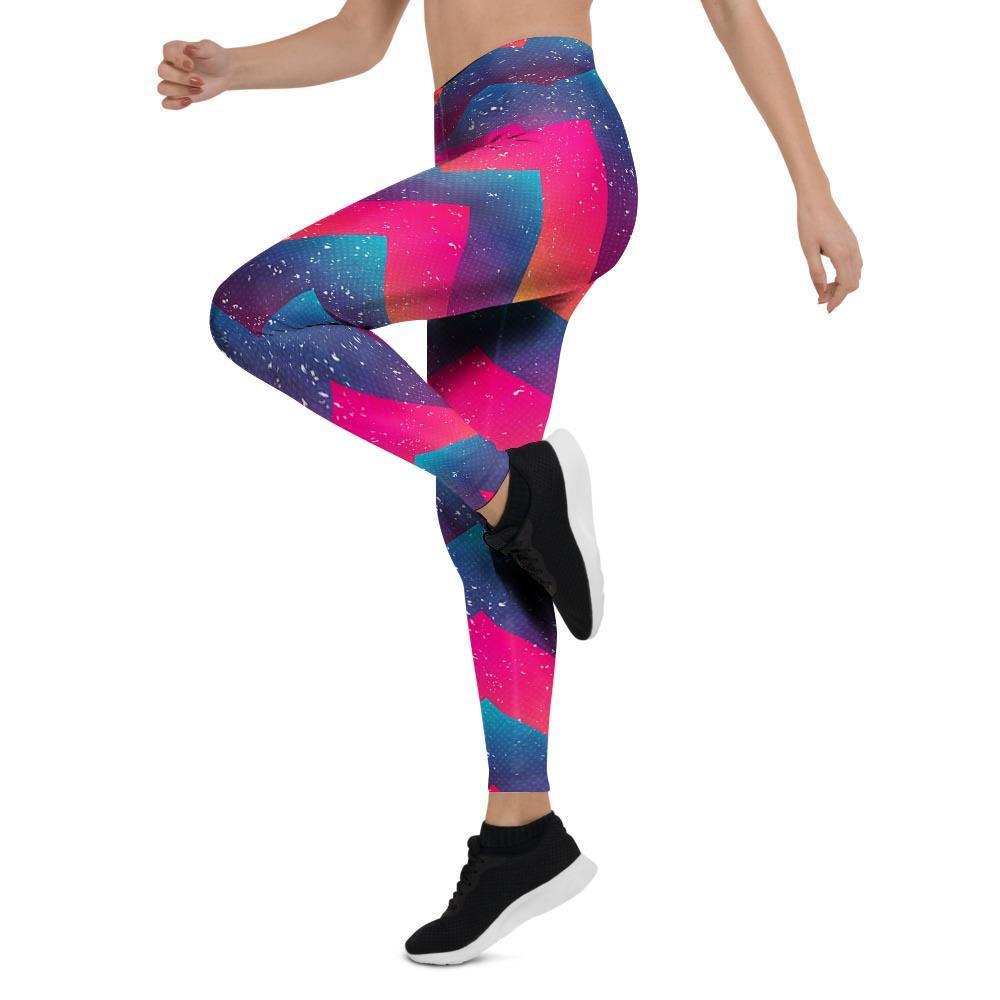 Abstract Geometric Grunge Women's Leggings-grizzshop