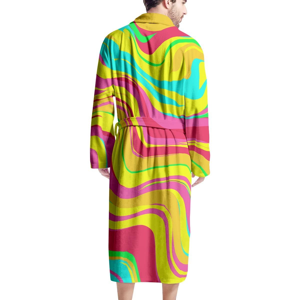 Abstract Paint Men's Robe-grizzshop