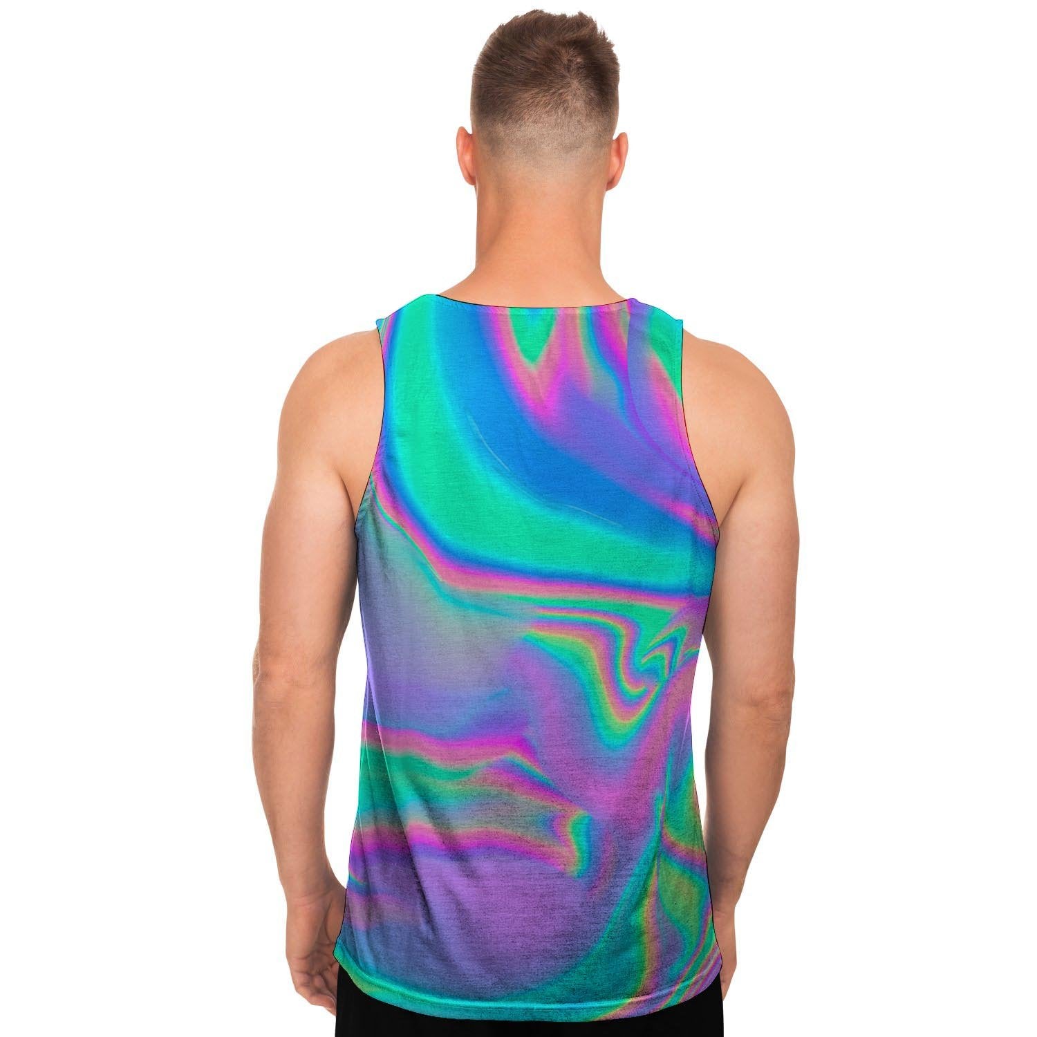 Abstract Pastel Holographic Men's Tank Tops-grizzshop