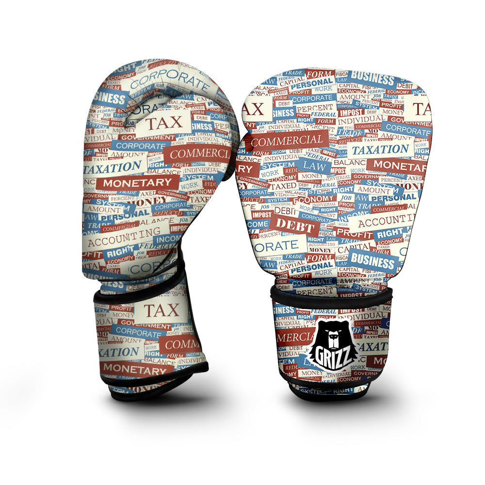 Accounting Vintage Color Print Boxing Gloves-grizzshop