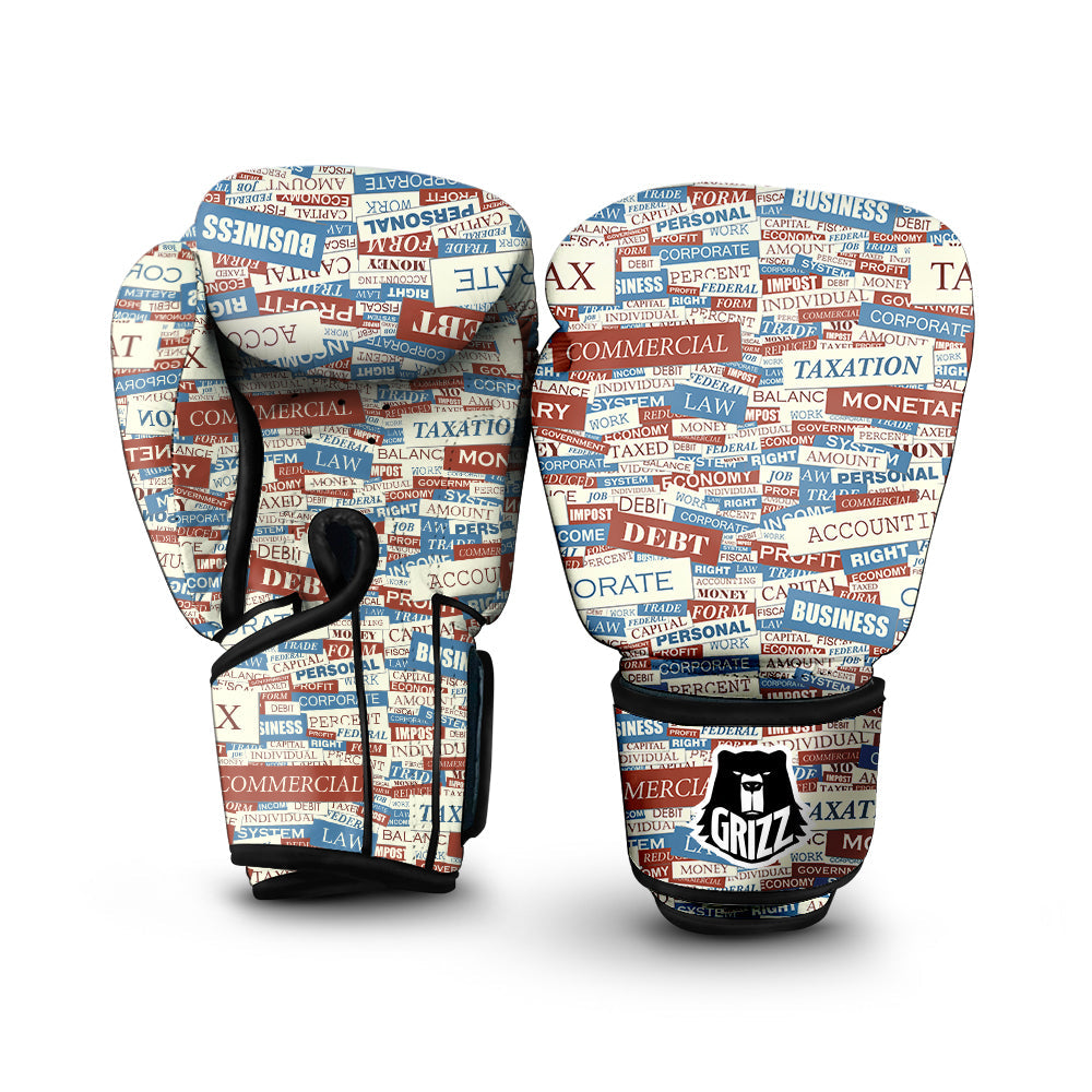 Accounting Vintage Color Print Boxing Gloves-grizzshop