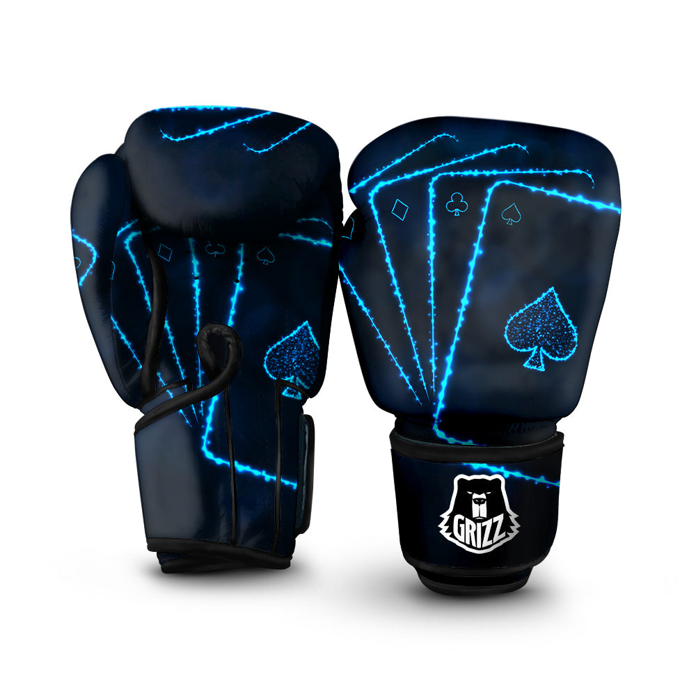 Ace Card Blue Print Boxing Gloves-grizzshop