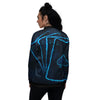 Ace Card Blue Print Women's Bomber Jacket-grizzshop