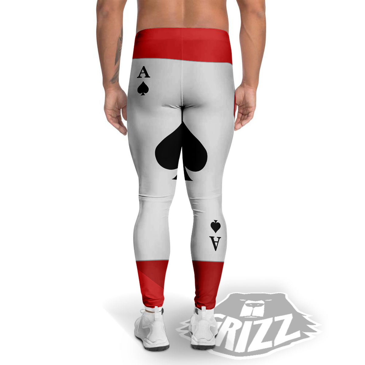 Ace Cards Print Men's Leggings-grizzshop