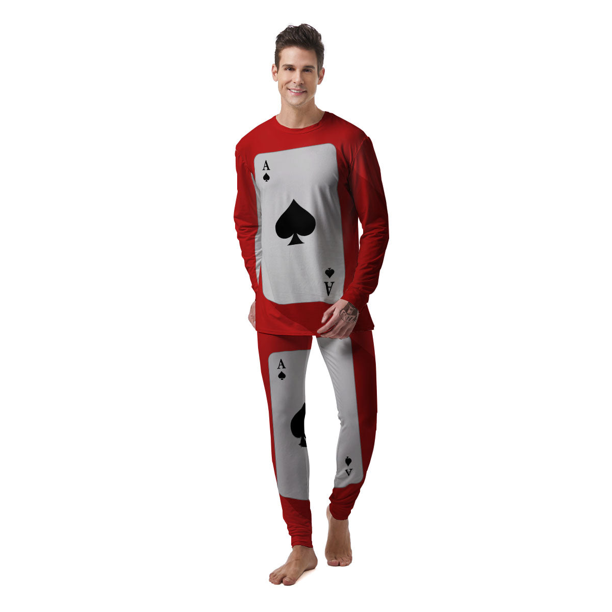 Ace Cards Print Men's Pajamas-grizzshop