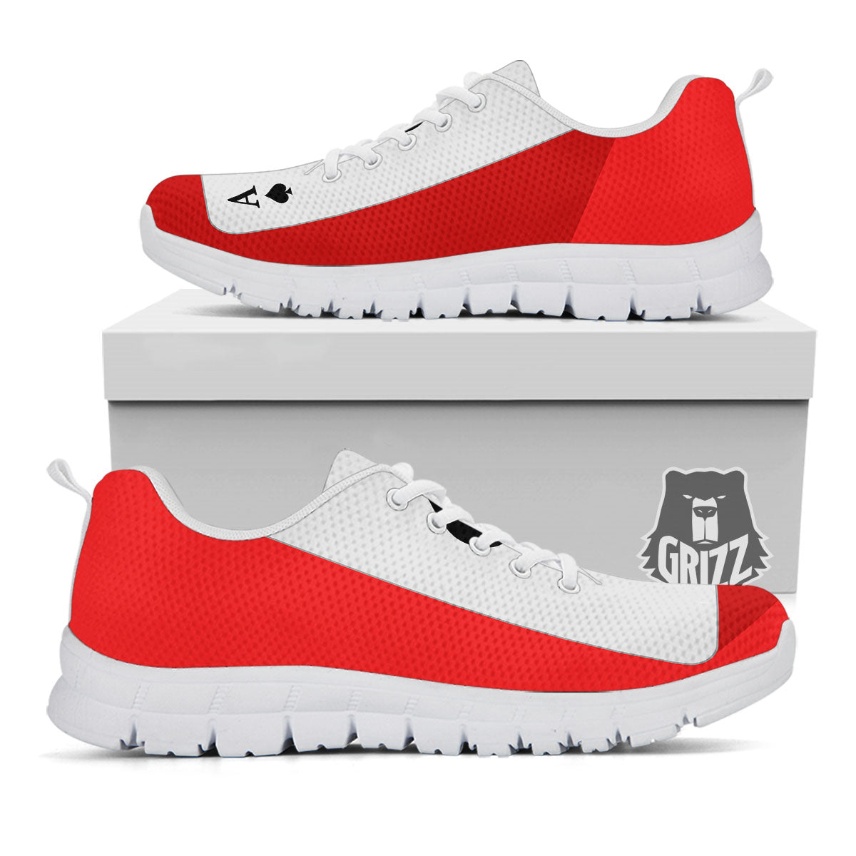 Ace Cards Print White Sneaker-grizzshop