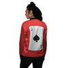 Ace Cards Print Women's Bomber Jacket-grizzshop