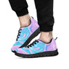 Acid Melt Blue And Pink Print Black Sneaker-grizzshop